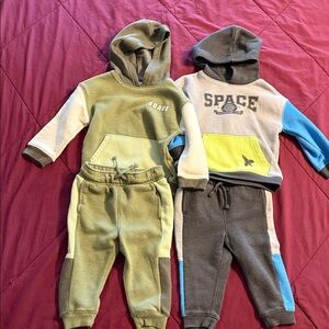 TWO Cat & Jack Kids' Jogger Sets 18M